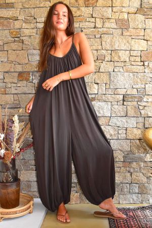 Rosa Balloon Jumpsuit Chocolate